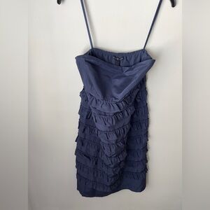 Navy blue sleeveless dress